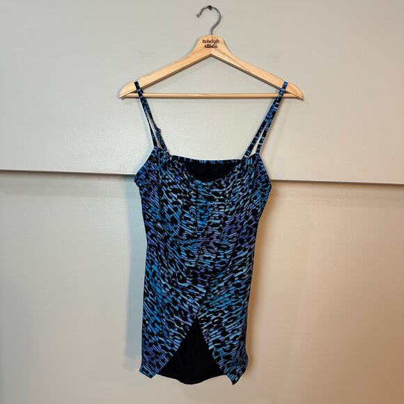 Miraclesuit Women's Purr-Fection Jubilee Tankini Swimsuit Top Size 12 - Picture 4 of 10